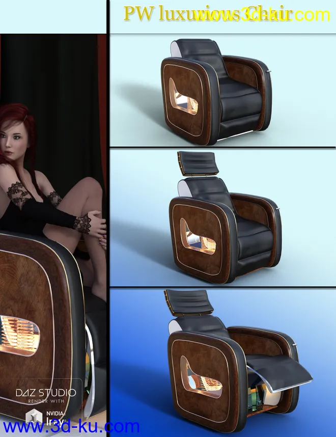 Luxurious Chair and Sofa模型的图片4