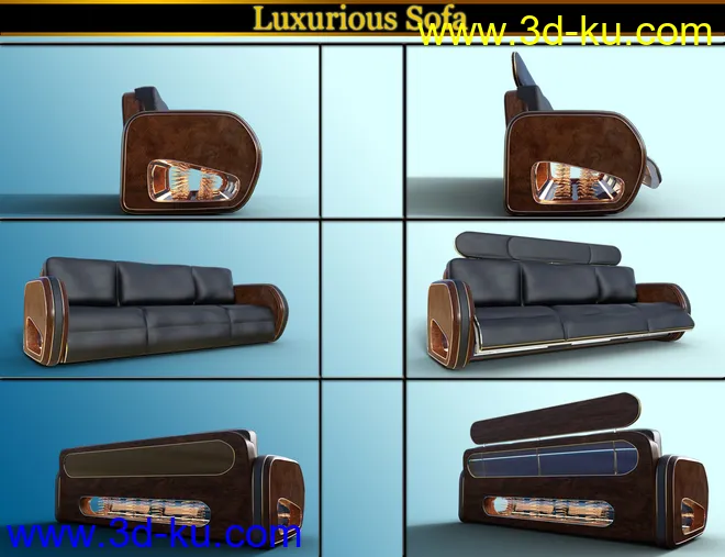 Luxurious Chair and Sofa模型的图片6