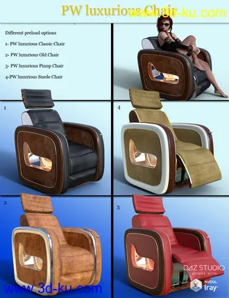 3D打印模型Luxurious Chair and Sofa的图片