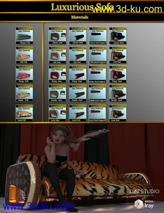 3D打印模型Luxurious Chair and Sofa的图片