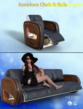 3D打印模型Luxurious Chair and Sofa的图片
