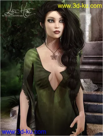 3D打印模型Lyric Hair for Genesis 3 and 8 females的图片