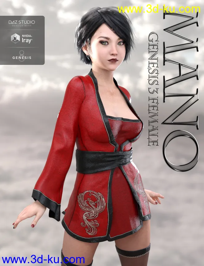 Mano For Genesis 3 Female模型的图片1