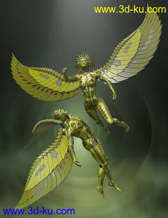 3D打印模型Mechtropolus Wings for Genesis 8的图片