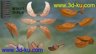 3D打印模型Mechtropolus Wings for Genesis 8的图片
