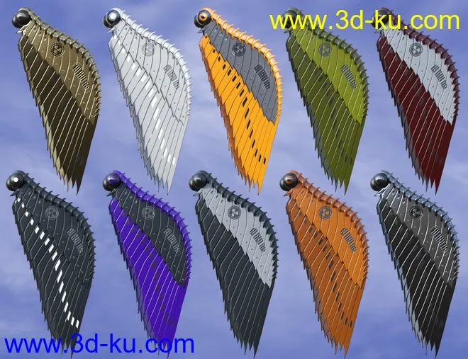 Mechtropolus Wings for Genesis 8模型的图片5