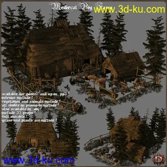 3D打印模型Medieval Pig Farm的图片