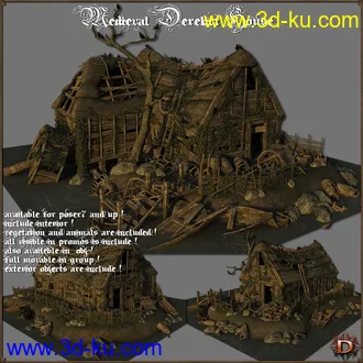 3D打印模型Medieval_Derelict_House的图片