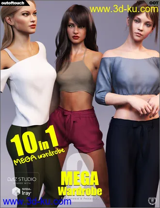 3D打印模型MEGA Wardrobe 2 for Genesis 8 Female(s)的图片