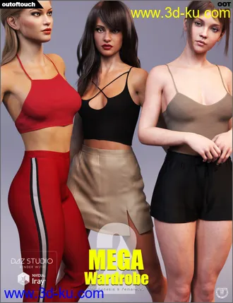 3D打印模型MEGA Wardrobe 2 for Genesis 8 Female(s)的图片