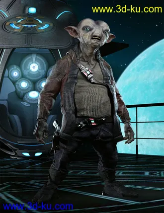 3D打印模型Mervin the Alien HD for Genesis 8 Male的图片