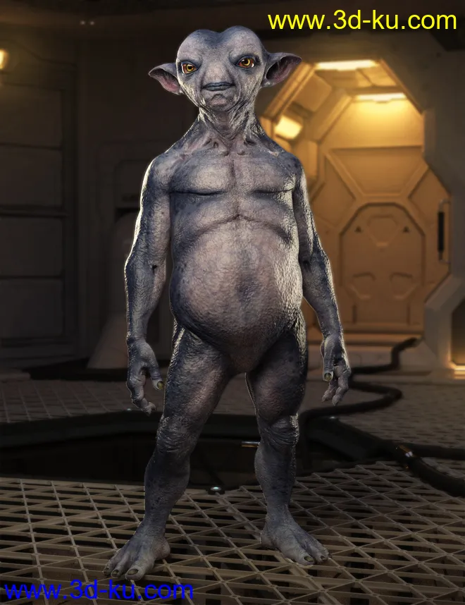 Mervin the Alien HD for Genesis 8 Male模型的图片4