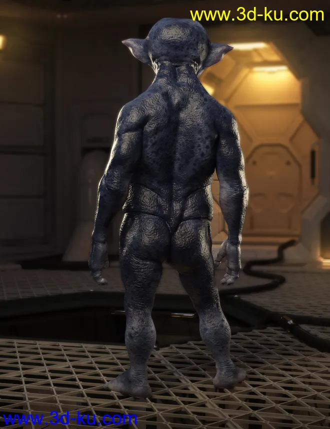 Mervin the Alien HD for Genesis 8 Male模型的图片5