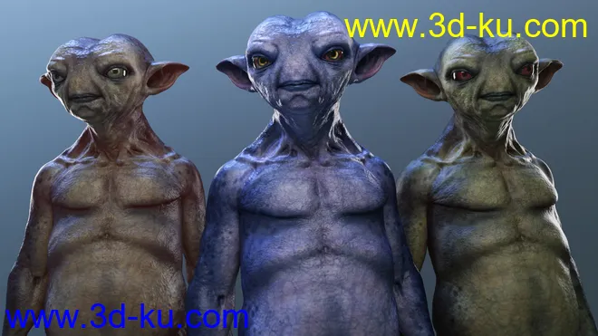 Mervin the Alien HD for Genesis 8 Male模型的图片6