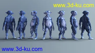 3D打印模型Mervin the Alien HD for Genesis 8 Male的图片