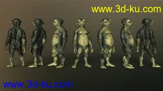 3D打印模型Mervin the Alien HD for Genesis 8 Male的图片