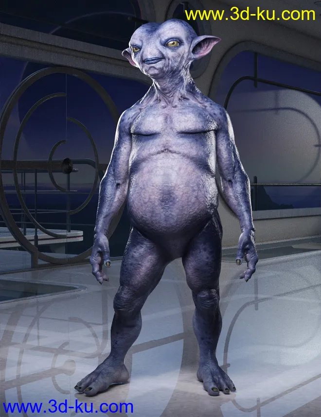 Mervin the Alien HD for Genesis 8 Male模型的图片10