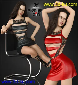 3D打印模型Midnight Girl Clothing Set for Genesis 8 Females的图片