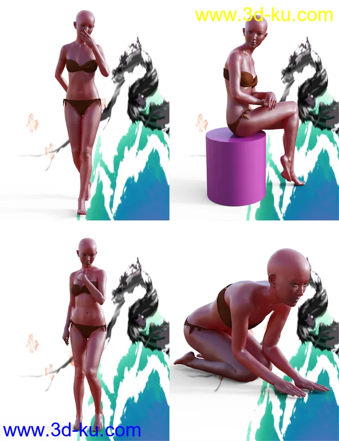 MiGao Poses for Genesis 8 Female(s)模型的图片8