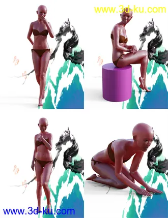 3D打印模型MiGao Poses for Genesis 8 Female(s)的图片
