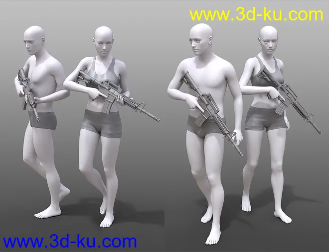 Military Action Poses for Genesis 8模型的图片2