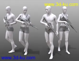 3D打印模型Military Action Poses for Genesis 8的图片
