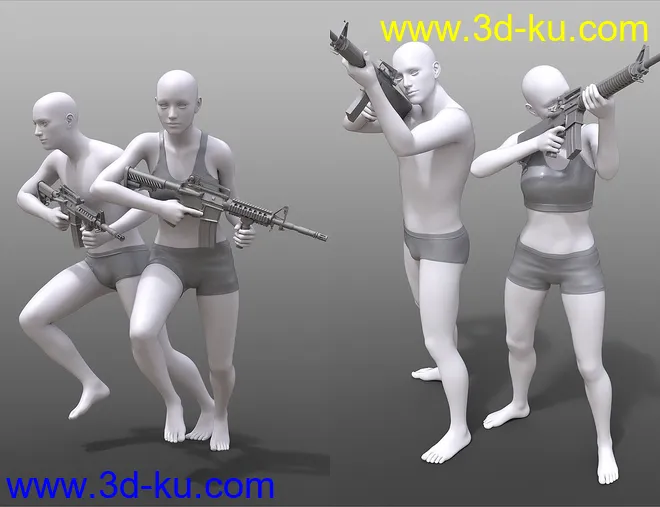 Military Action Poses for Genesis 8模型的图片3