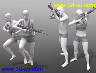 3D打印模型Military Action Poses for Genesis 8的图片