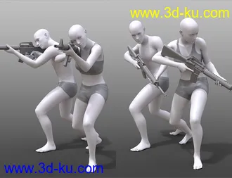3D打印模型Military Action Poses for Genesis 8的图片