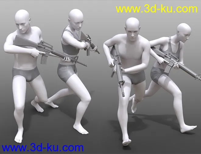 Military Action Poses for Genesis 8模型的图片5