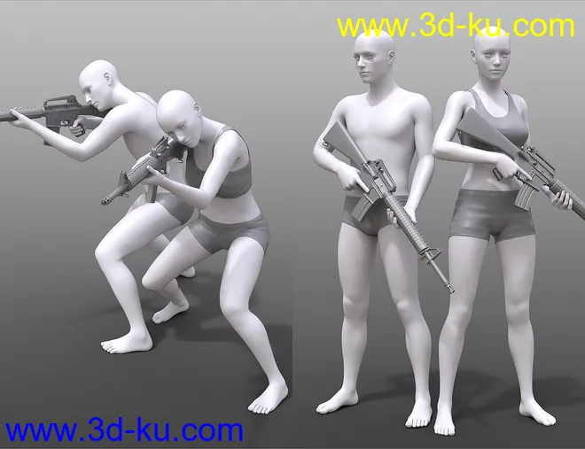 Military Action Poses for Genesis 8模型的图片6