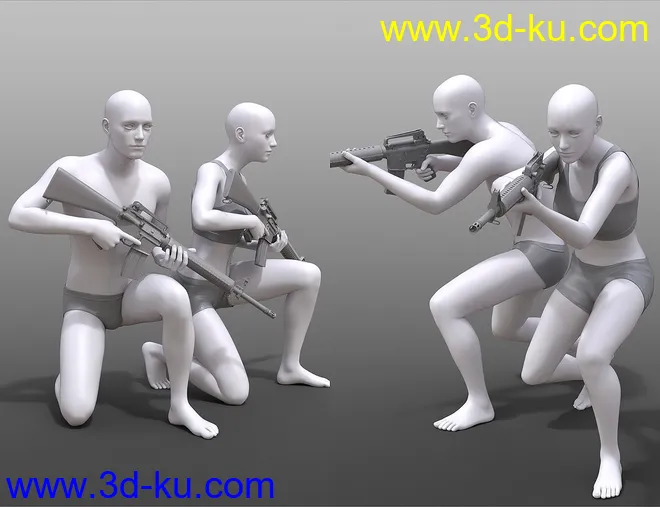 Military Action Poses for Genesis 8模型的图片8