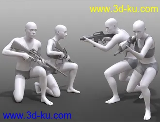 3D打印模型Military Action Poses for Genesis 8的图片