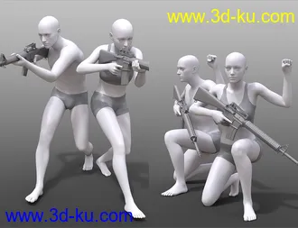 3D打印模型Military Action Poses for Genesis 8的图片
