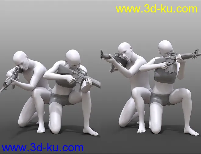 Military Action Poses for Genesis 8模型的图片10