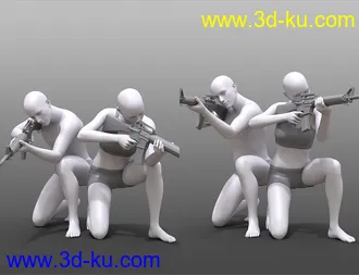 3D打印模型Military Action Poses for Genesis 8的图片