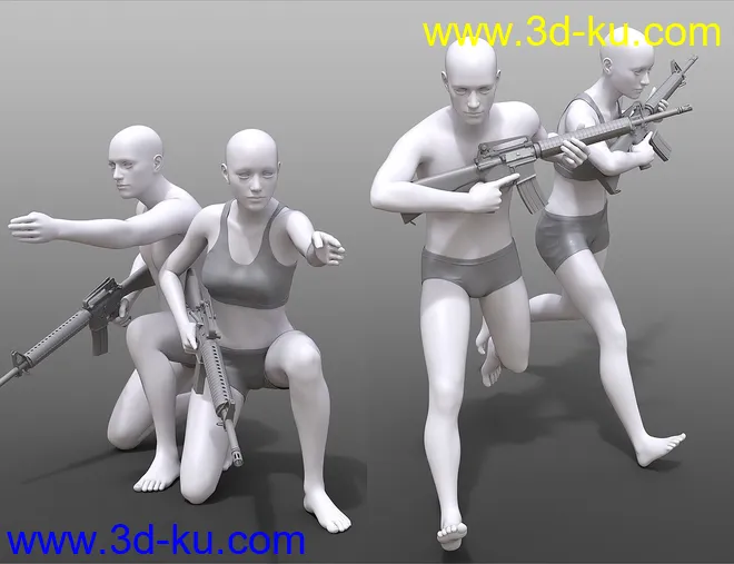 Military Action Poses for Genesis 8模型的图片11
