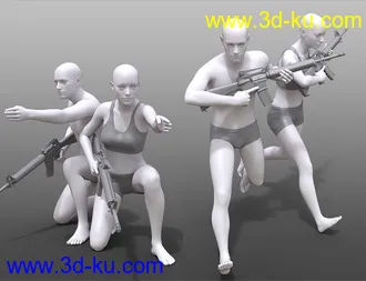 3D打印模型Military Action Poses for Genesis 8的图片