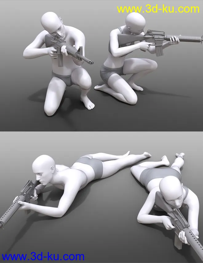 Military Action Poses for Genesis 8模型的图片12