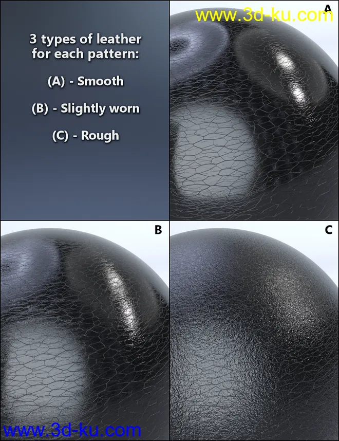 MMX Leather Shaders for Iray模型的图片6