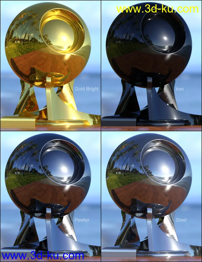 MMX Various Metal Shaders for Iray模型的图片4