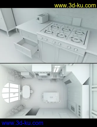 3D打印模型Modern Dream Kitchen的图片
