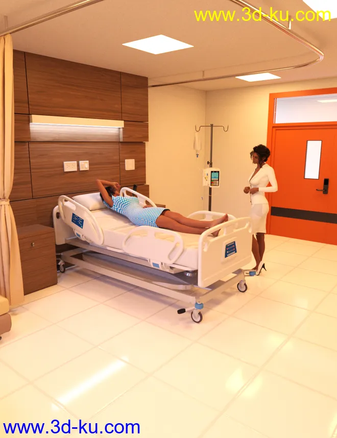 Modern Hospital Room模型的图片1