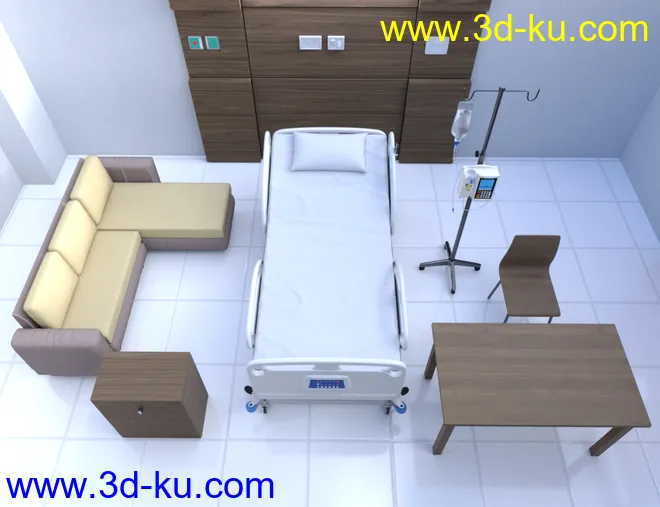 Modern Hospital Room模型的图片5