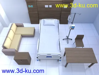 3D打印模型Modern Hospital Room的图片