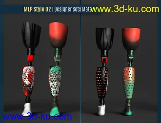 3D打印模型Modern Leg Prosthetic for Genesis 3 and 8 Male的图片
