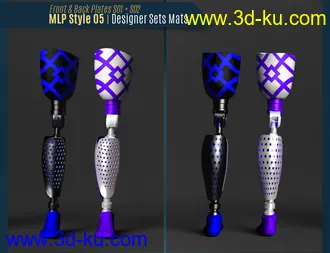 Modern Leg Prosthetic for Genesis 3 and 8 Male模型的图片7