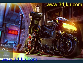 3D打印模型Modern Leg Prosthetic for Genesis 3 and 8 Male的图片