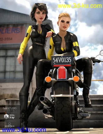 3D打印模型Moto Vixen Outfit for Genesis 8 Female(s)的图片