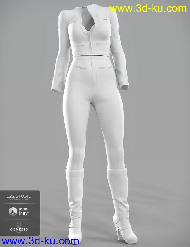 Moto Vixen Outfit for Genesis 8 Female(s)模型的图片5